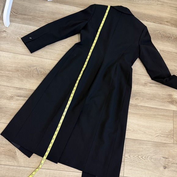Classiques Entier Women's 10 Black long coat wool blazer style structured - Picture 14 of 14